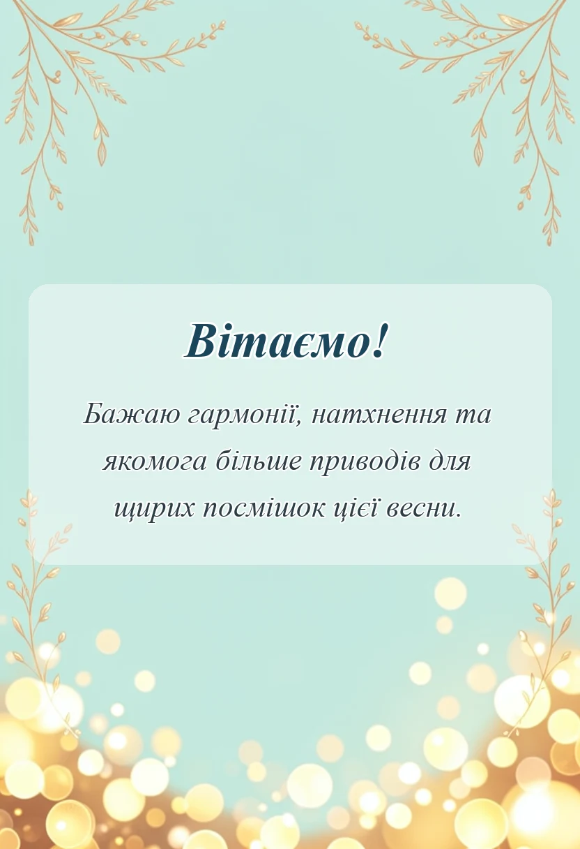 вітальна листівка - привітання з 8 березня у віршах і прозі