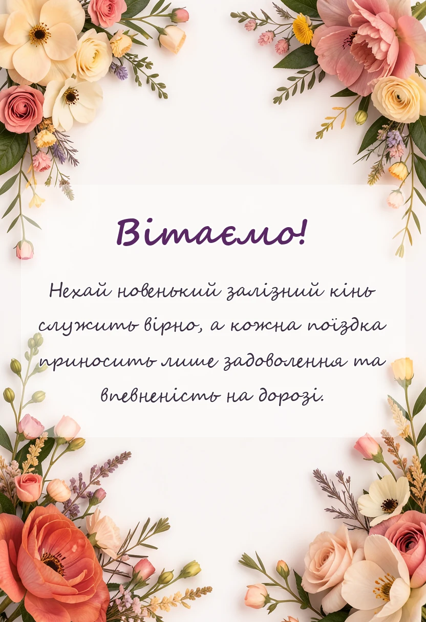 вітальна листівка - тост за машину
