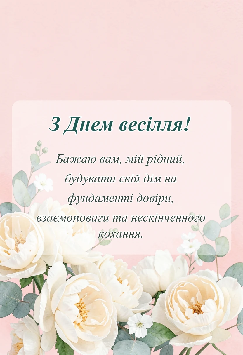вітальна листівка - картинки з одруженням сина