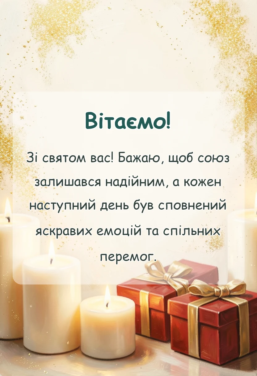 листівка з побажанням - картинки шкіряного весілля