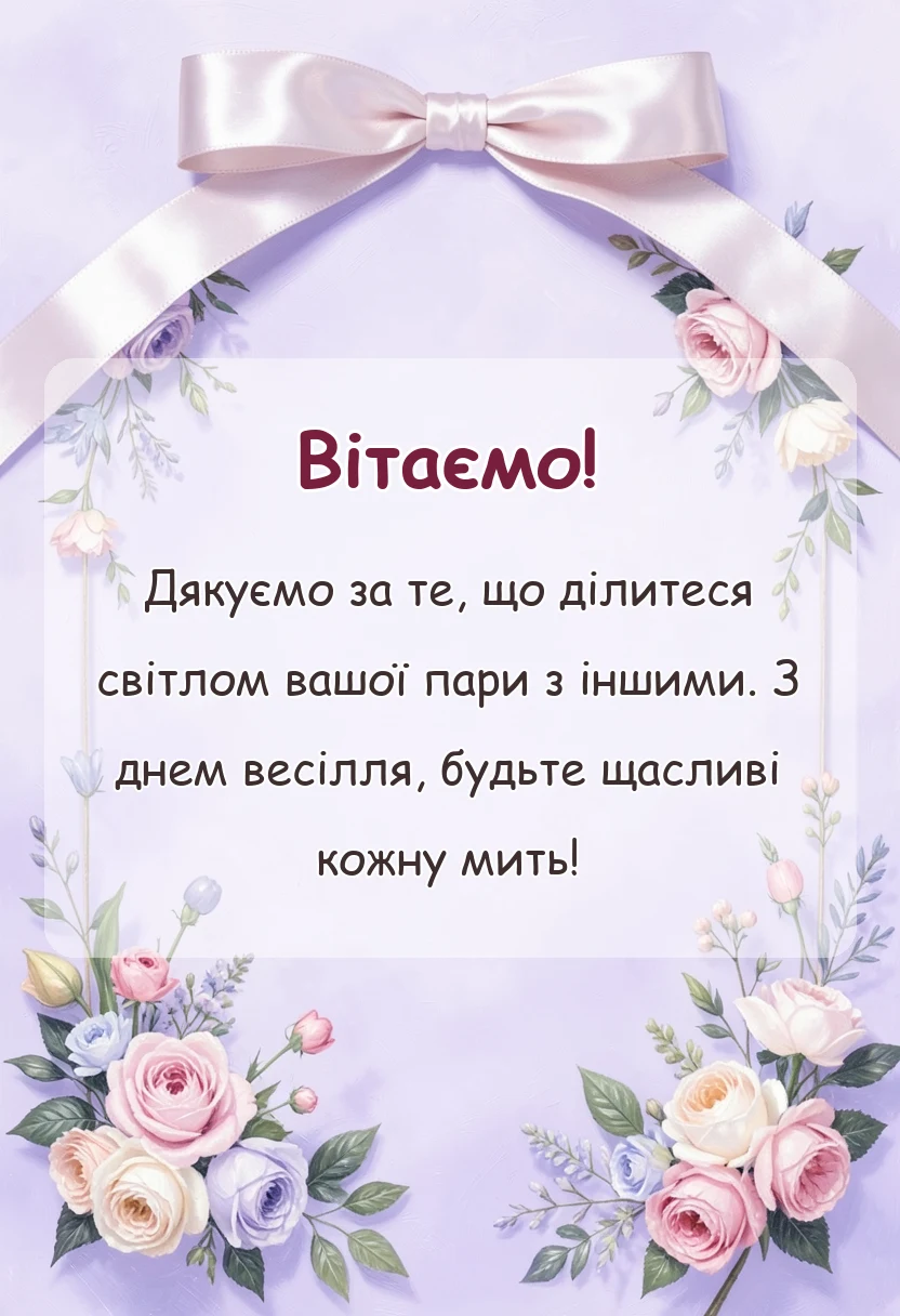 унікальна листівка - привітання з сапфіровим весіллям