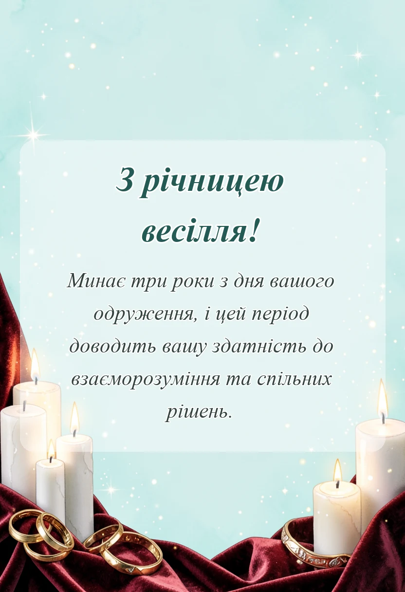 унікальна листівка - привітання з шкіряним весіллям