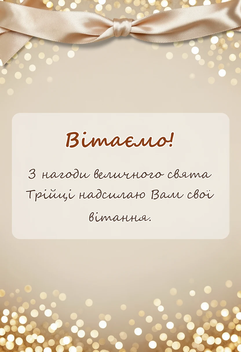 унікальна листівка - картинки з трійцею