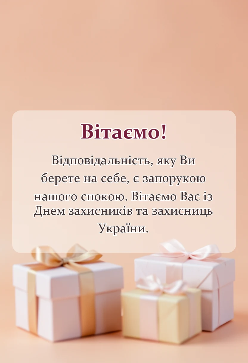 вітальна листівка - побажання на день захисника україни