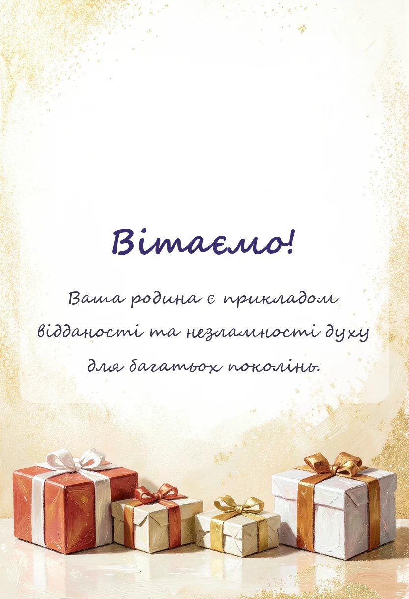 вітальна листівка - привітання з сапфіровим весіллям