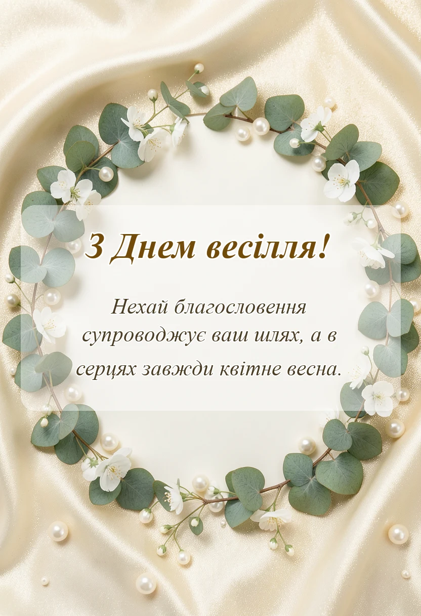 вітальна листівка - привітання до традиційного українського весілля