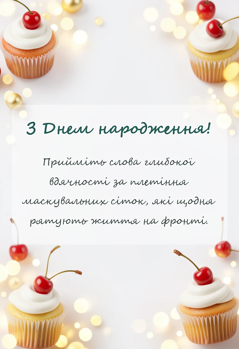 святкова картинка: подяка за маскувальні сітки