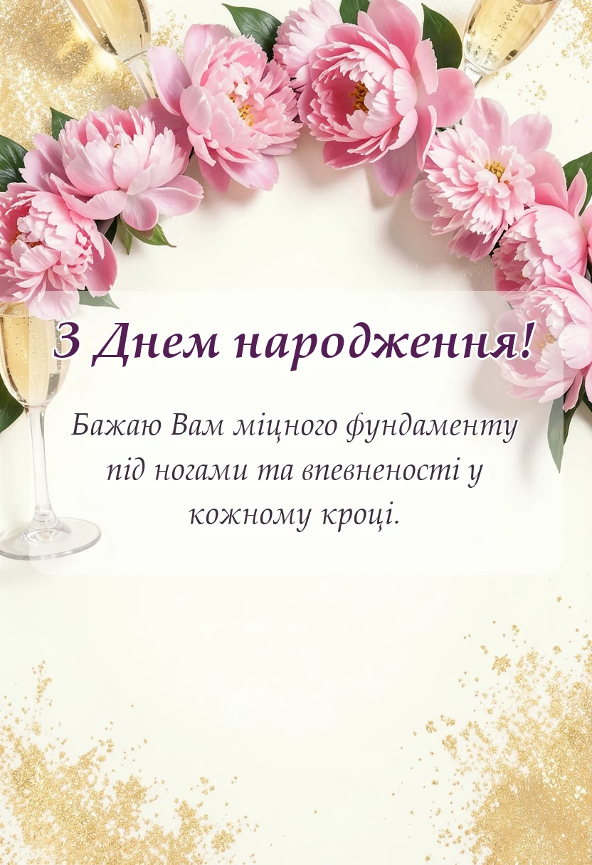вітальна листівка - привітання з днем народження свекру від невістки