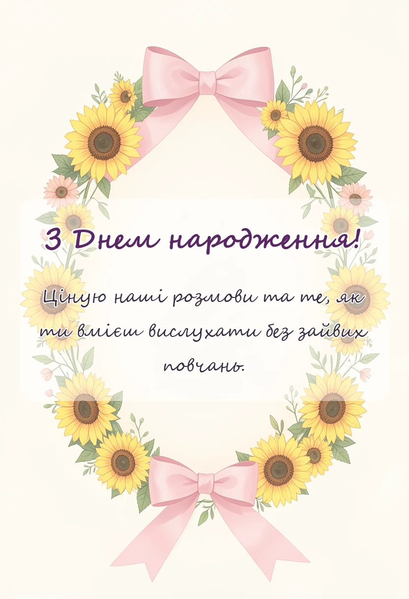 листівка з побажанням - привітання з днем народження чоловікам своїми словами
