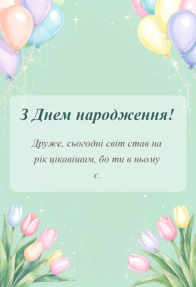 листівка з побажанням - прикольні привітання з днем народження чоловікам