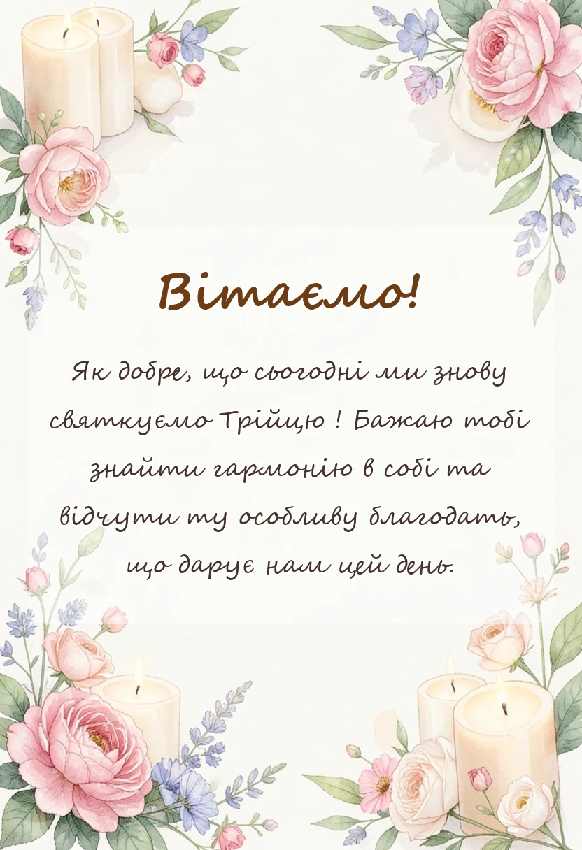 вітальна листівка - картинки з трійцею