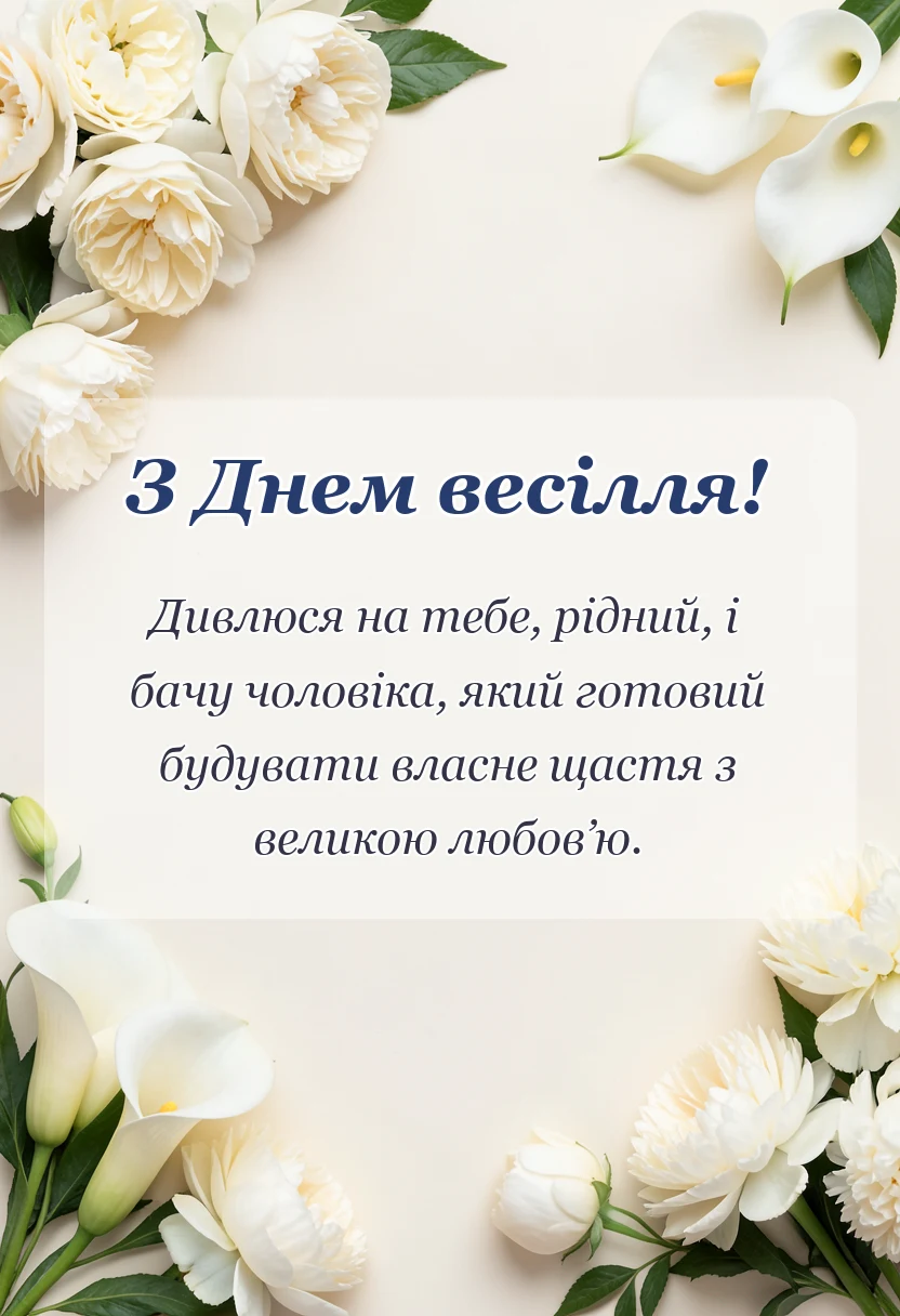 красива листівка: картинки з одруженням сина