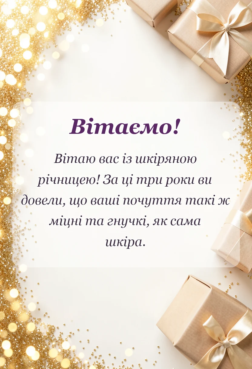 унікальна листівка - картинки шкіряного весілля