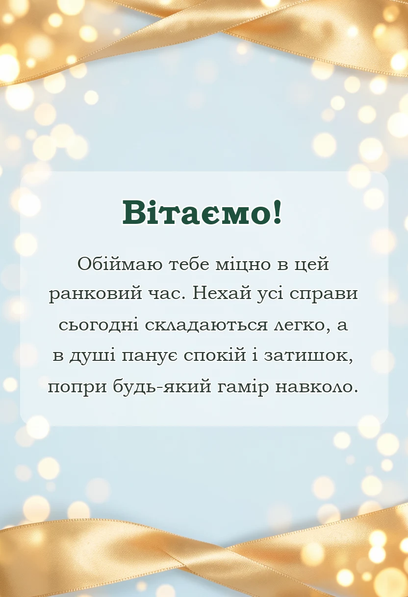 листівка з побажанням - привітання з початком нового тижня