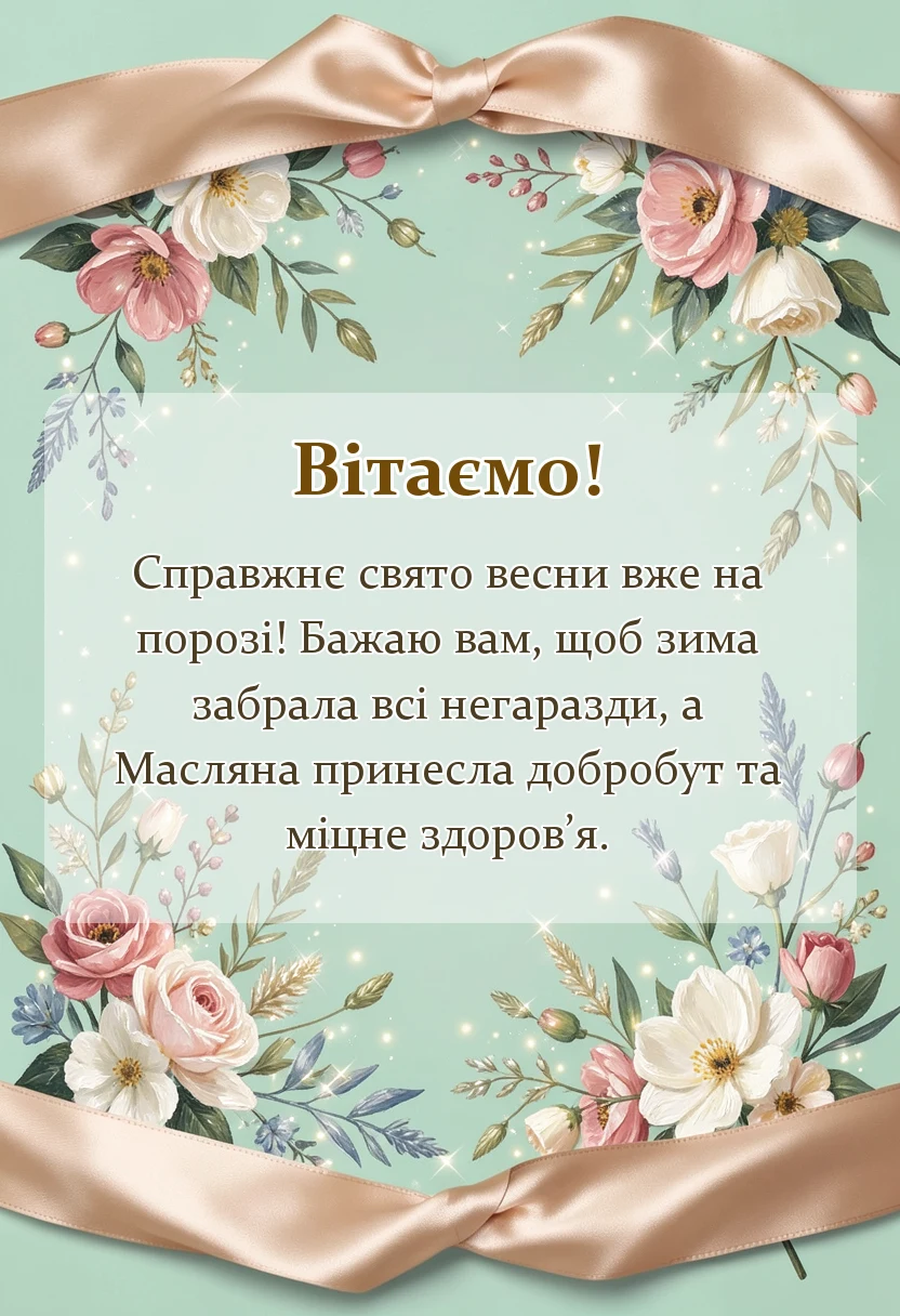 красива листівка: картинки з масляною українською