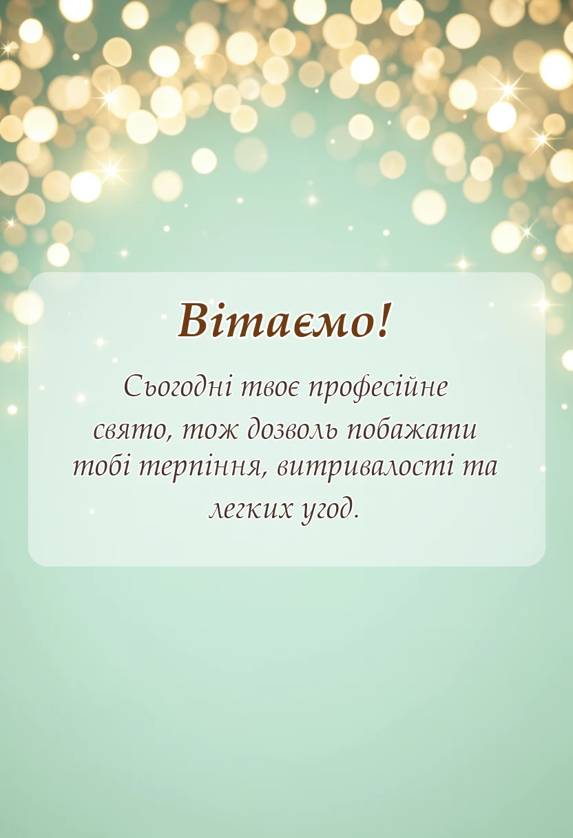 листівка з побажанням - привітання з днем торгівлі своїми словами