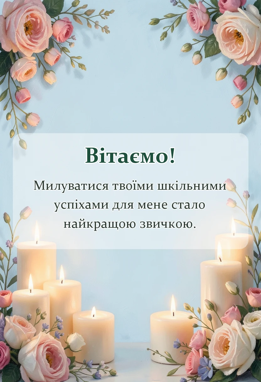 унікальна листівка - подяка за сумлінне навчання
