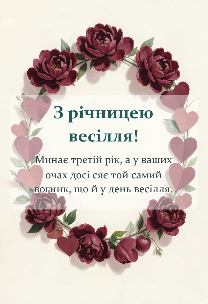 вітальна листівка - привітання з шкіряним весіллям картинки