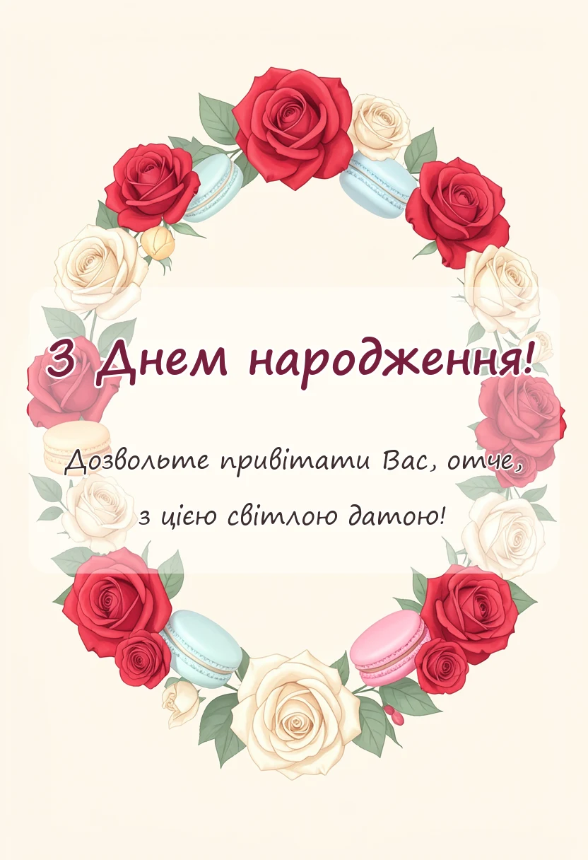 вітальна листівка - релігійні привітання для священика