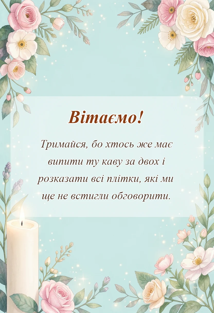 унікальна листівка - слова підтримки при втраті