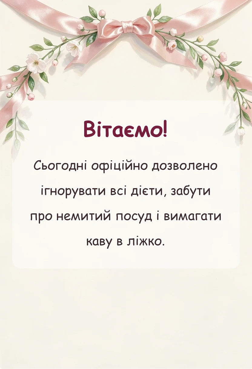 унікальна листівка - привітання з 8 березня своїми словами коротко