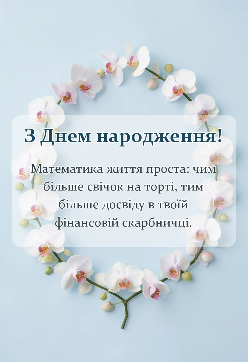 унікальна листівка - прикольні привітання з днем народження бухгалтеру