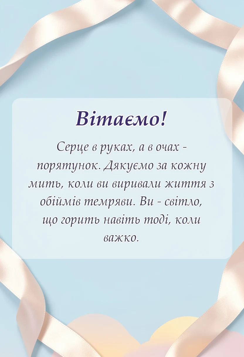 святкова картинка: привітання з днем лікаря