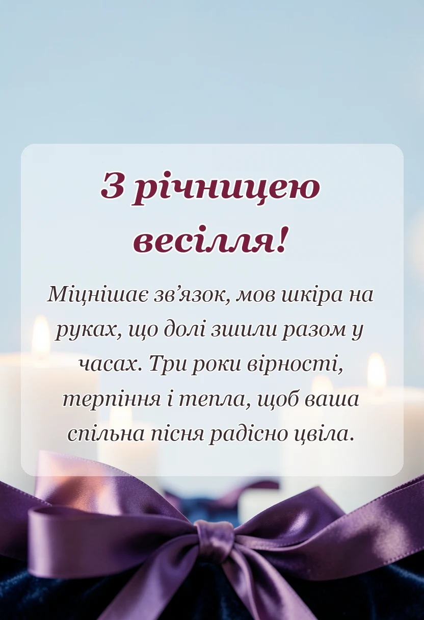унікальна листівка - привітання з шкіряним весіллям