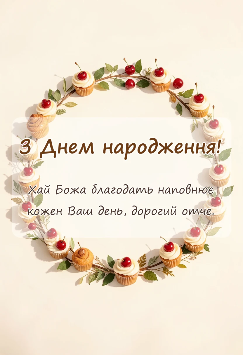 красива листівка: релігійні привітання для священика