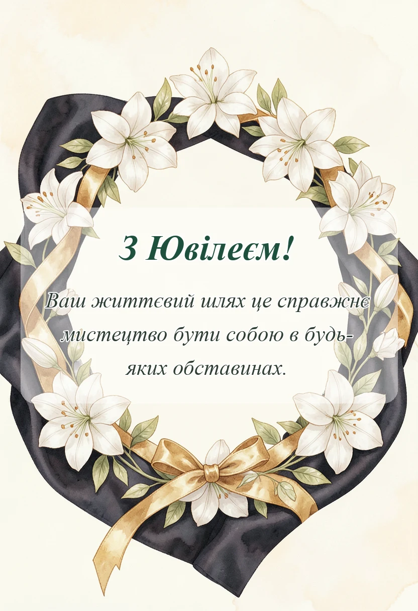 красива листівка: привітання з ювілеєм в прозі