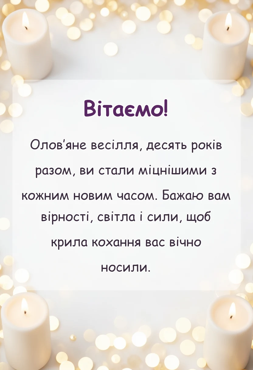 унікальна листівка - картинки з олов'яним весіллям