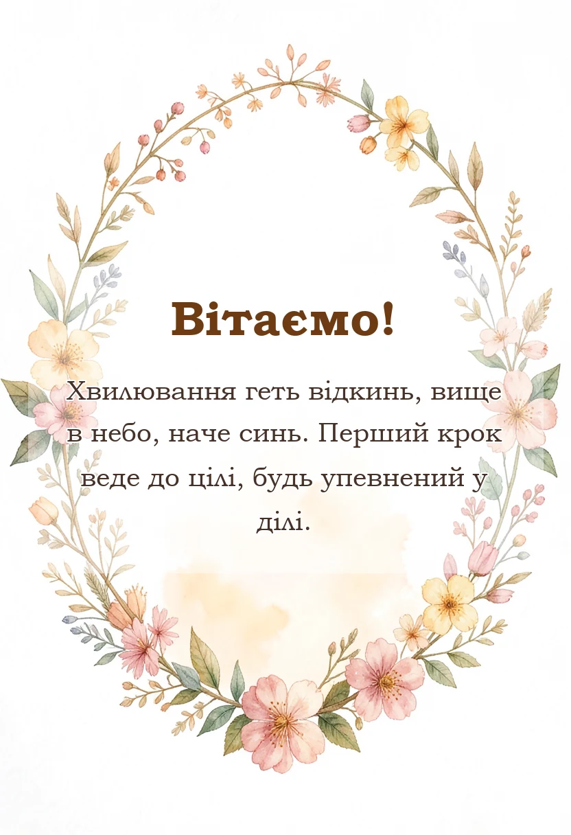унікальна листівка - привітання з першим робочим днем