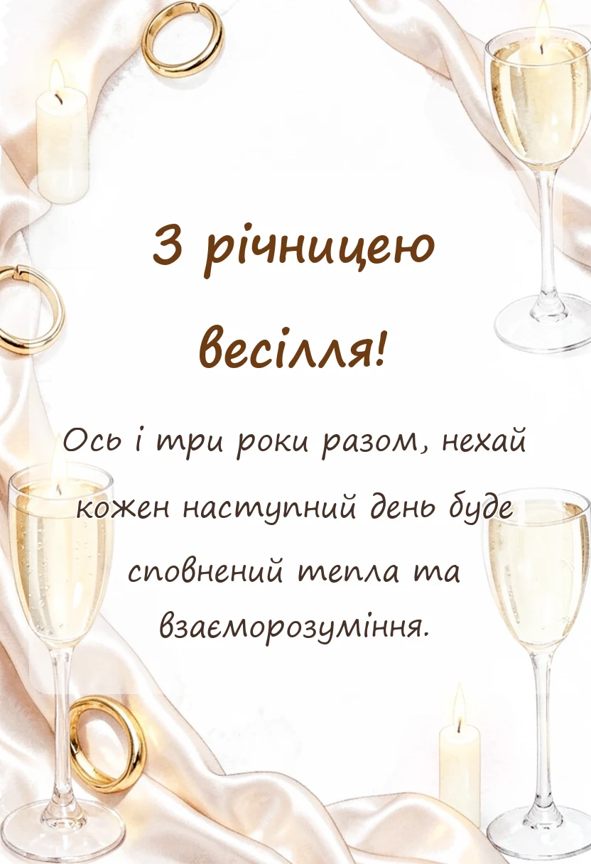 святкова картинка: привітання з шкіряним весіллям
