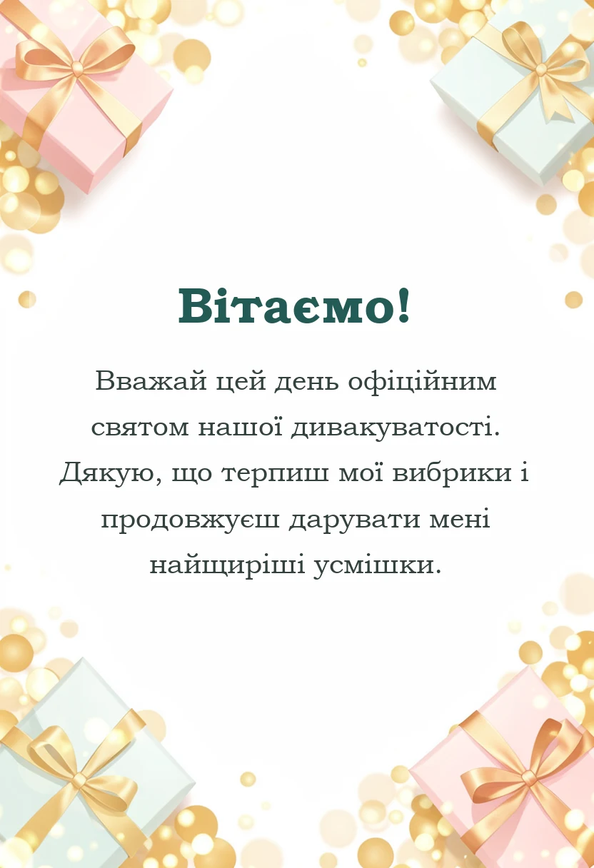 унікальна листівка - побажання на день святого валентина