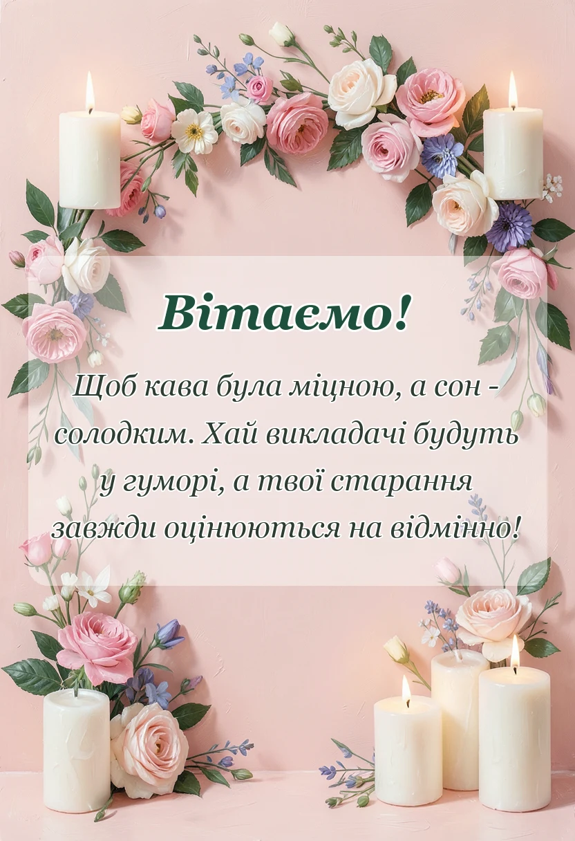 вітальна листівка - прикольні привітання з днем студента