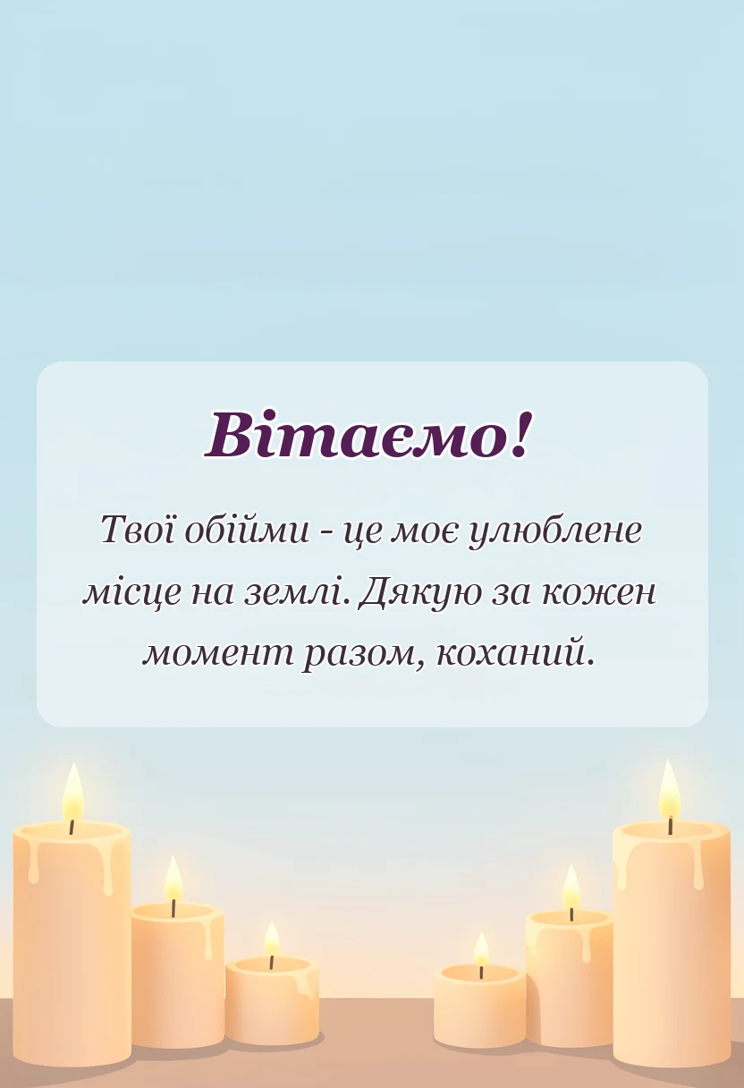 вітальна листівка - привітання з днем закоханих коханому