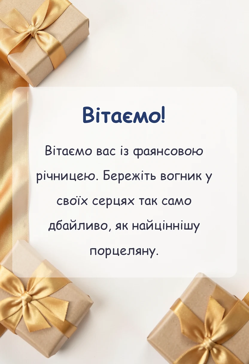 листівка з побажанням - привітання з фаянсовим весіллям картинки