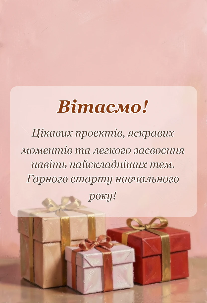 святкова картинка: побажання на 1 вересня