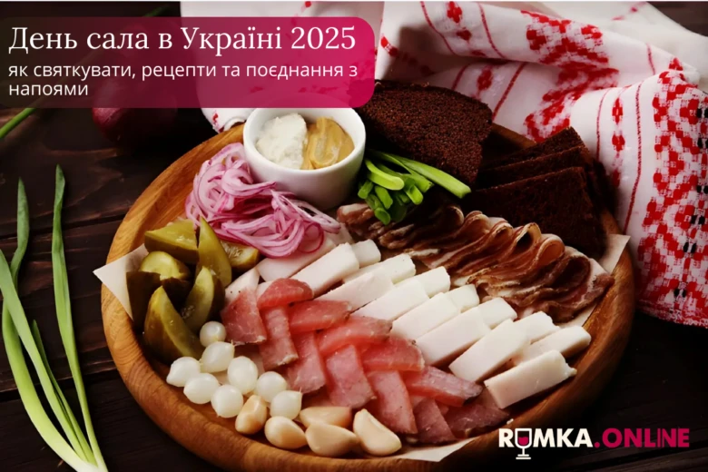Доска з селом та м'ясними нарізками для святкування Дня сала