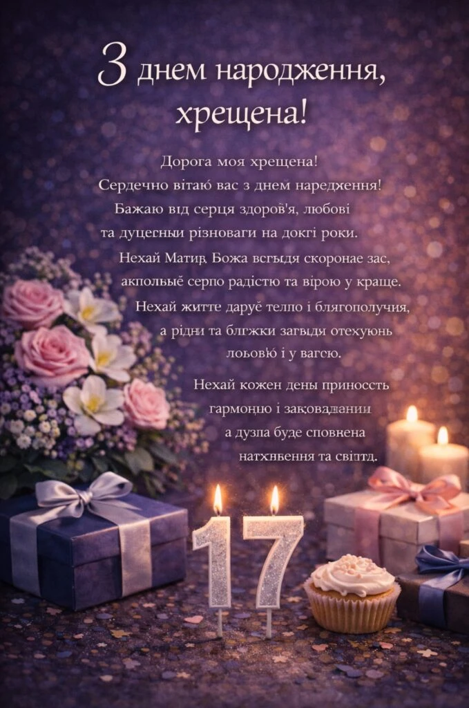 Привітання з днем народження хрещеній мамі