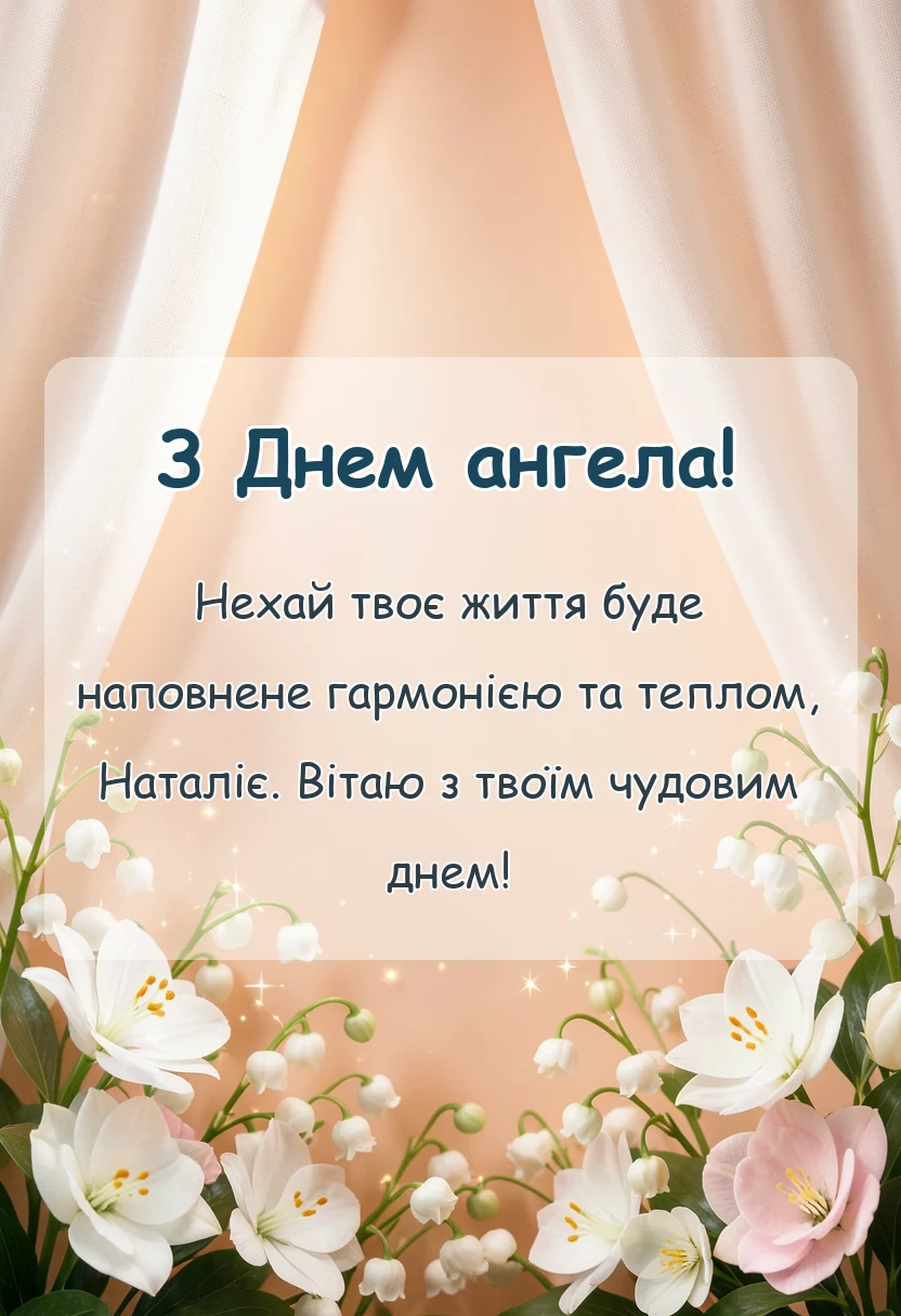 листівка з побажанням - картинки з днем ангела наталії