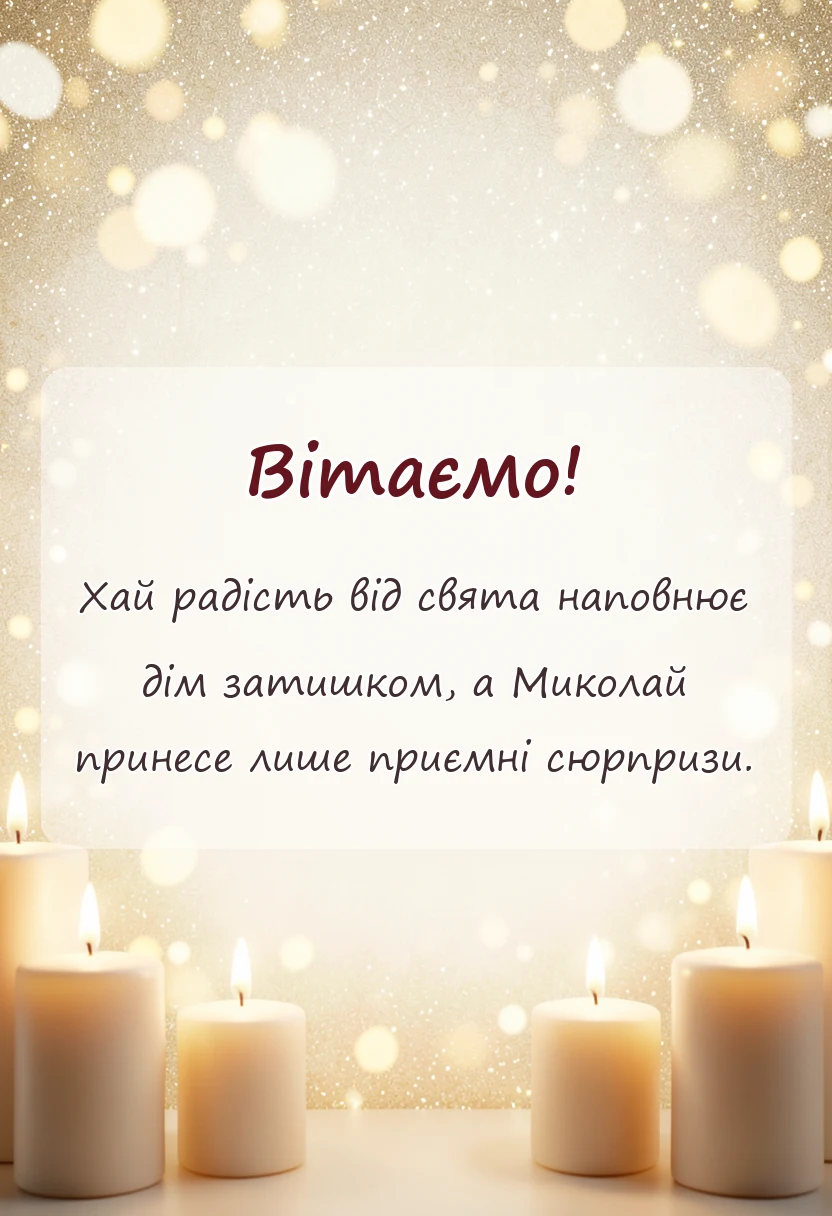 унікальна листівка - картинки з днем святого миколая українською