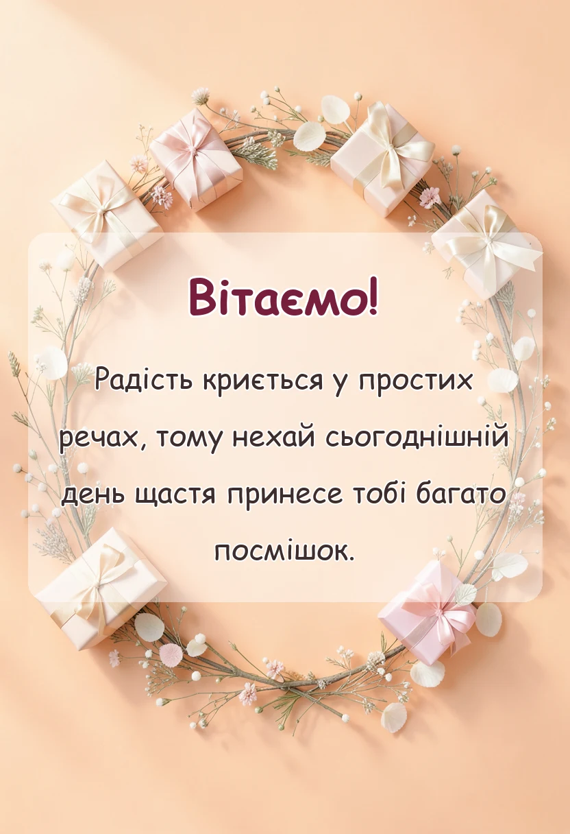 унікальна листівка - картинки з днем щастя 20 березня