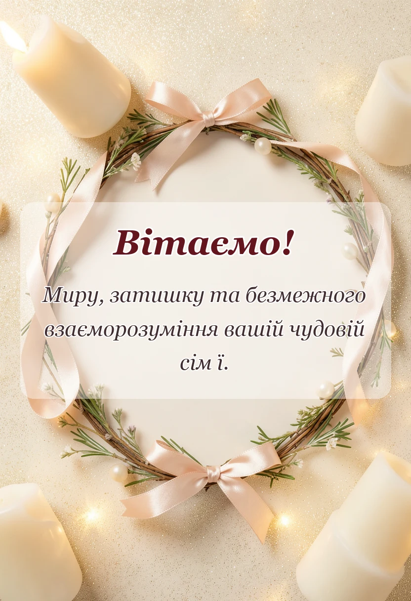листівка з побажанням - картинки з перлинним весіллям