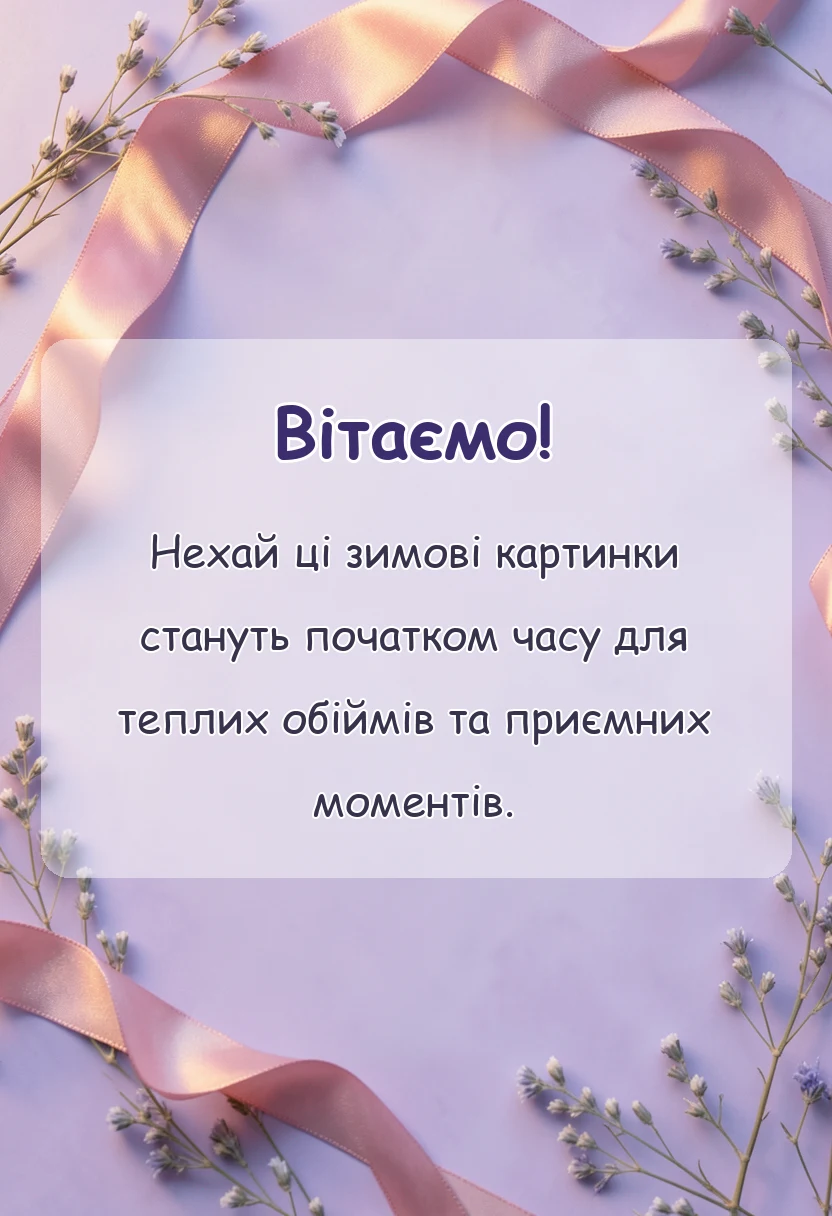 листівка з побажанням - картинки з першим днем зими
