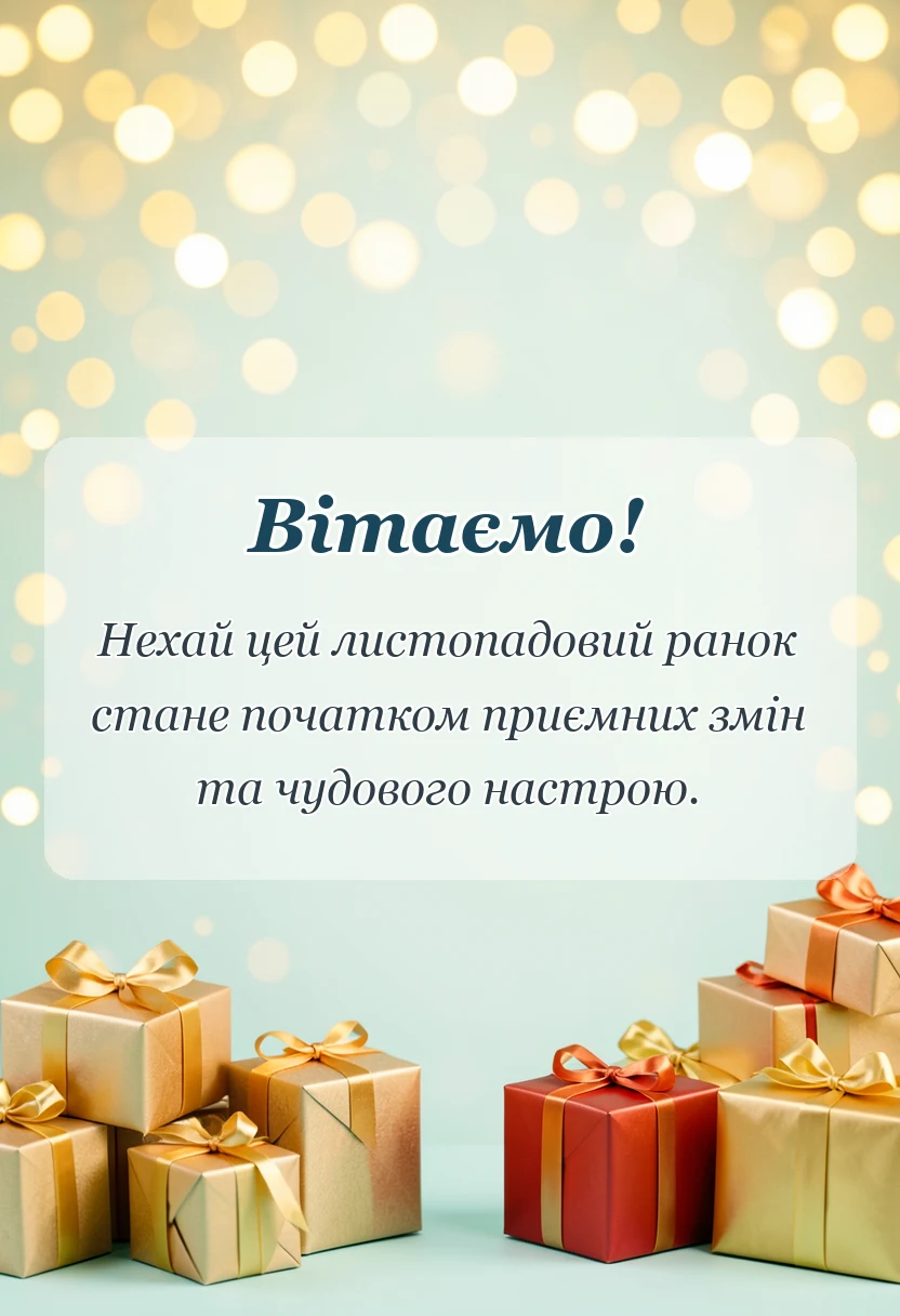 красива листівка: картинки з першим днем листопада