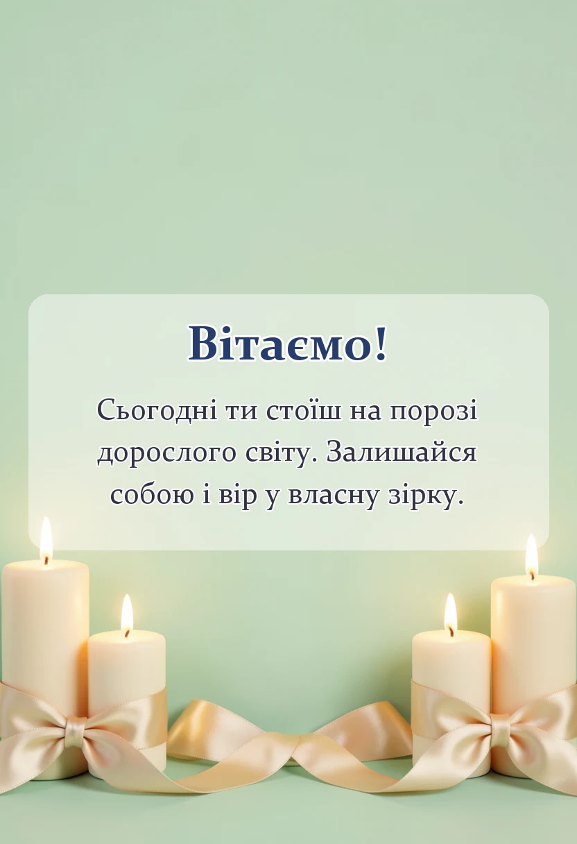 листівка з побажанням - привітання для випускників від батьків