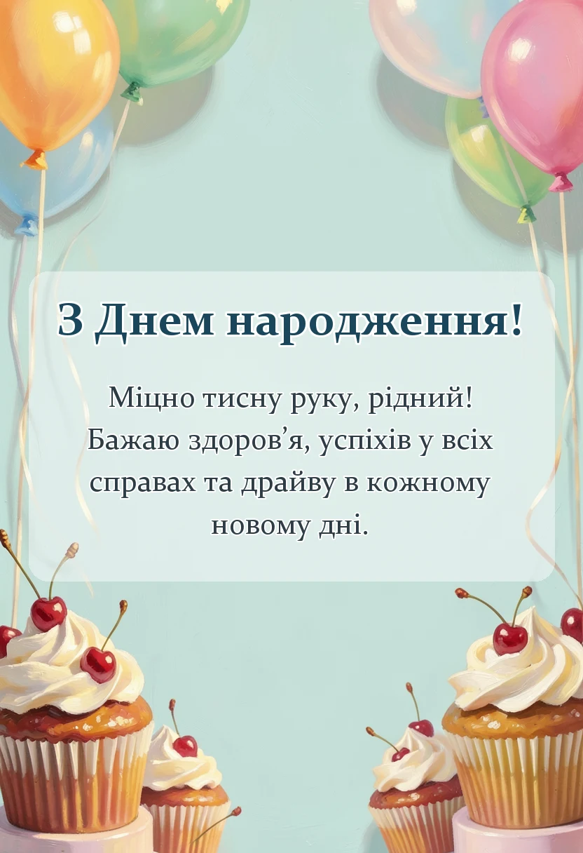 унікальна листівка - привітання з днем народження брату