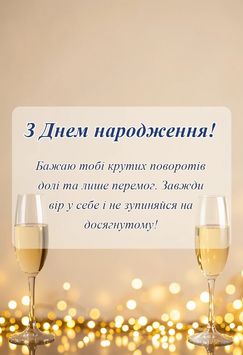 красива листівка: привітання з днем народження друга листівки