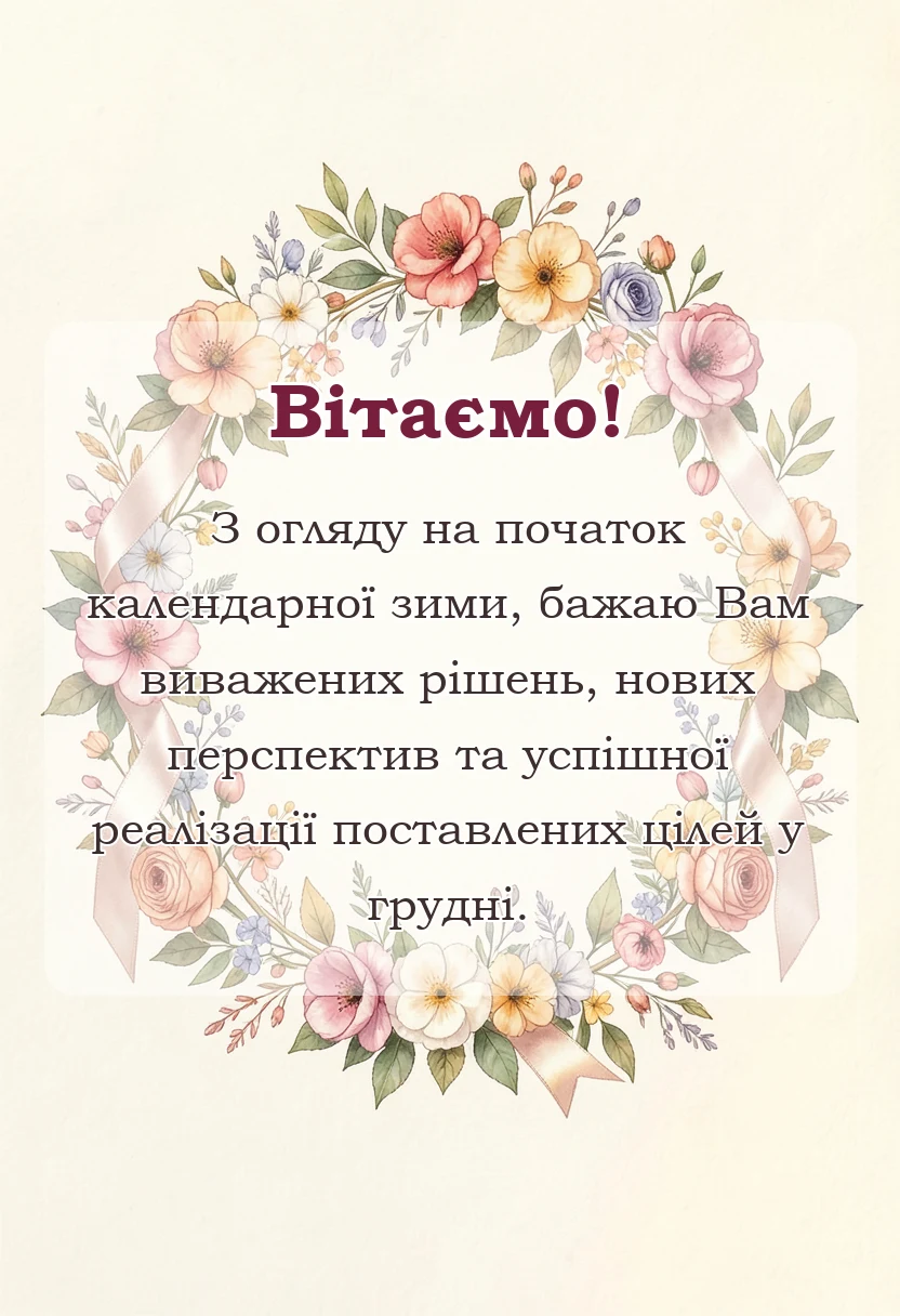 красива листівка: картинки з першим днем зими